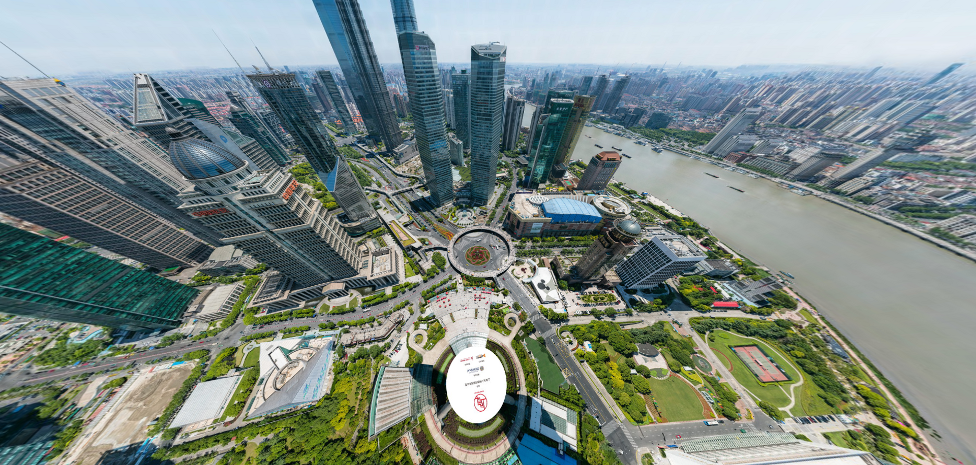 360 graden panorama van Shanghai gewoonvoorhem 1