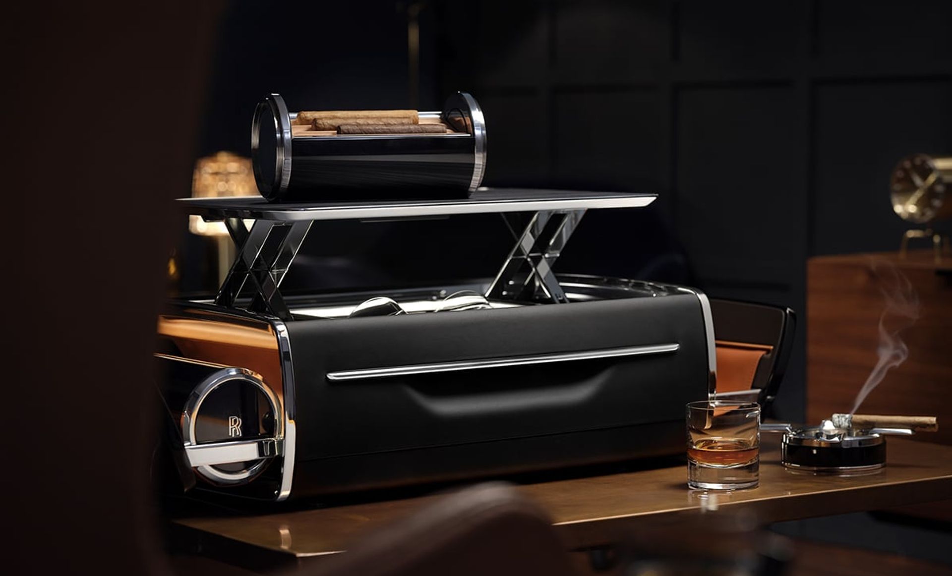 Rolls-Royce sigaren- en whiskyhouder