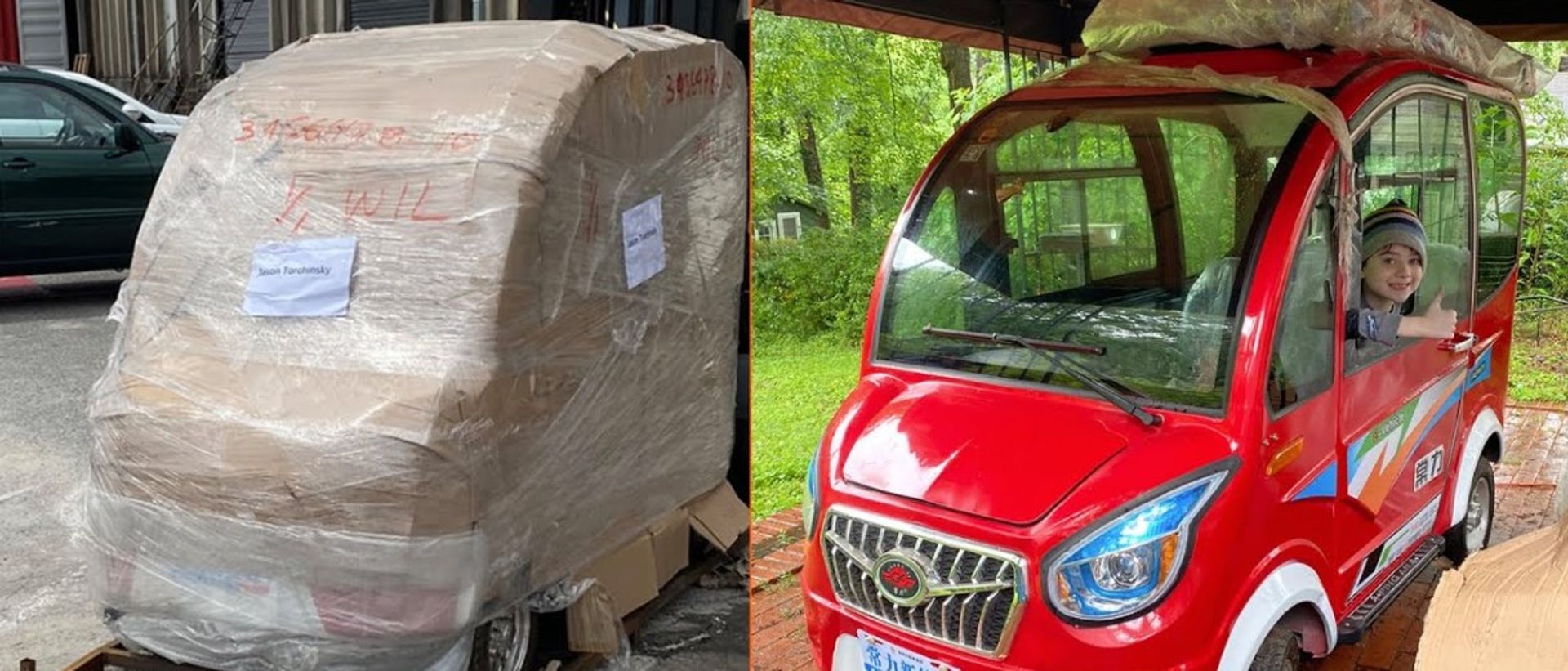 YouTuber koopt goedkoopste auto ter wereld en laat de unboxing zien