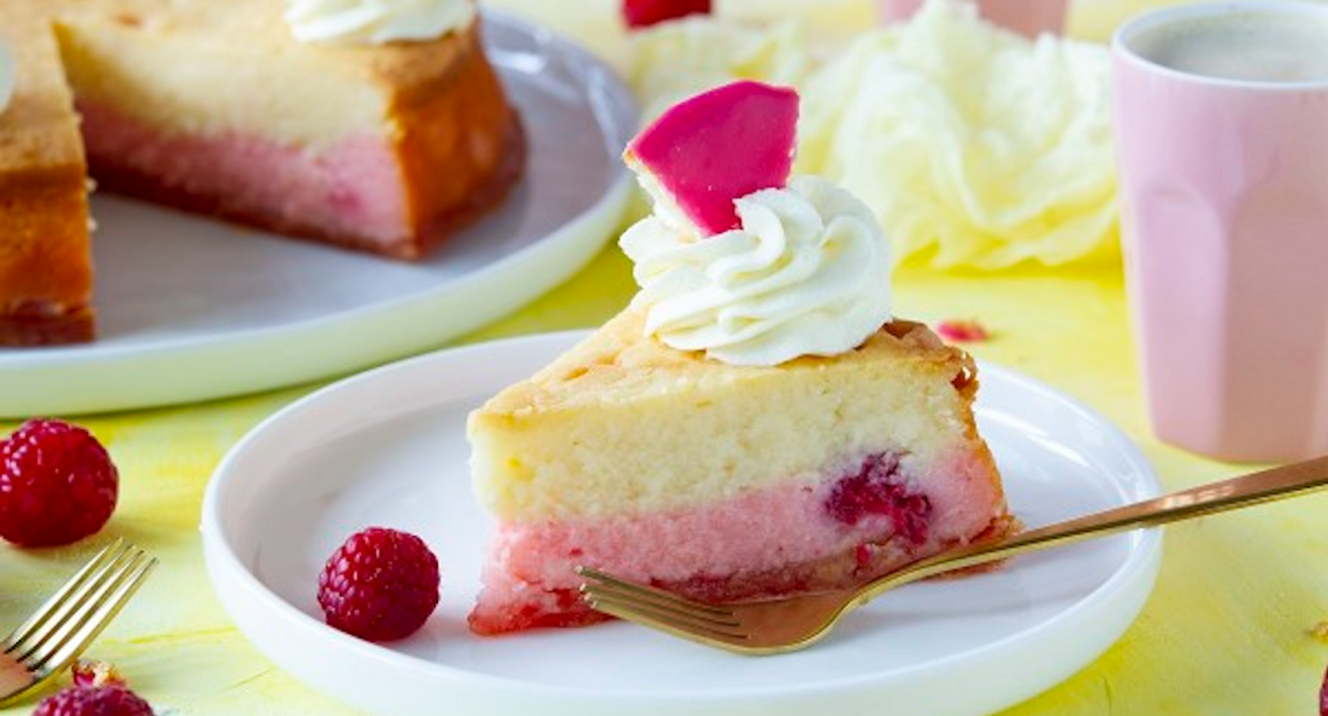 roze koek cheesecake